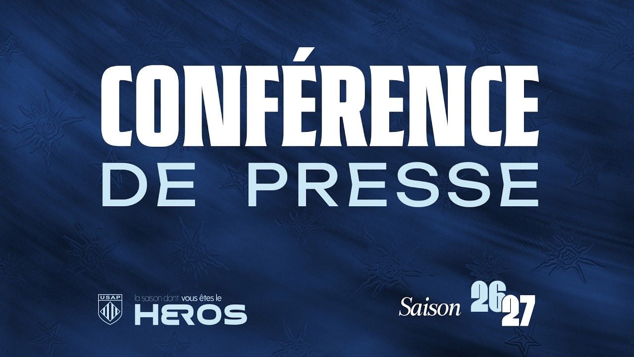 Conférence de rentrée, l'USAP présente ses ambitions pour la saison 2026-2027.