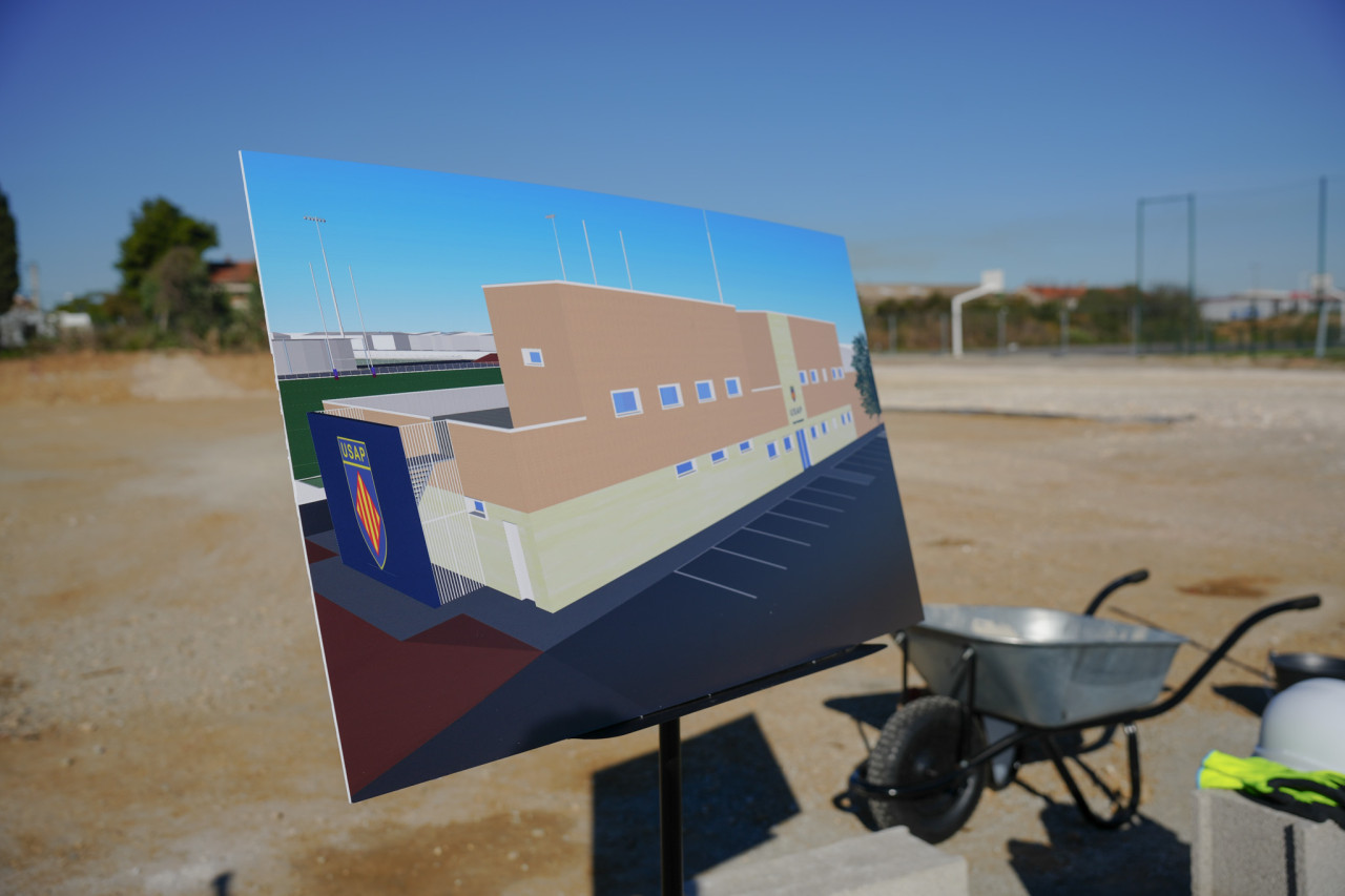 Pose de la 1ère pierre du futur centre d'entraînement de l'USAP